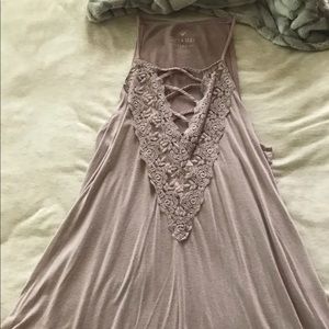 american eagle rose embroidered tank top